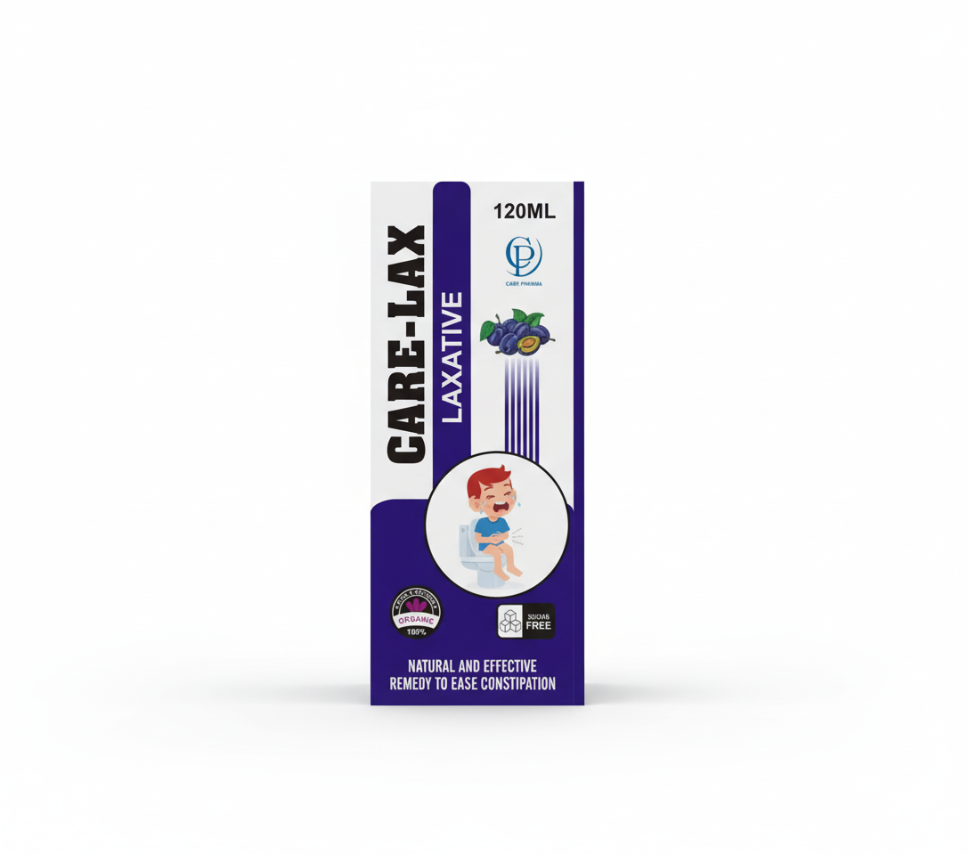 Care-Lax laxative packaging on a white background