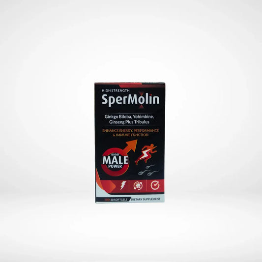 SperMolin male enhancement supplement box on a white background